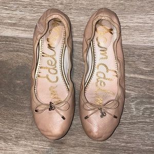 Sam Edelman leather nude ballet flats 6.5